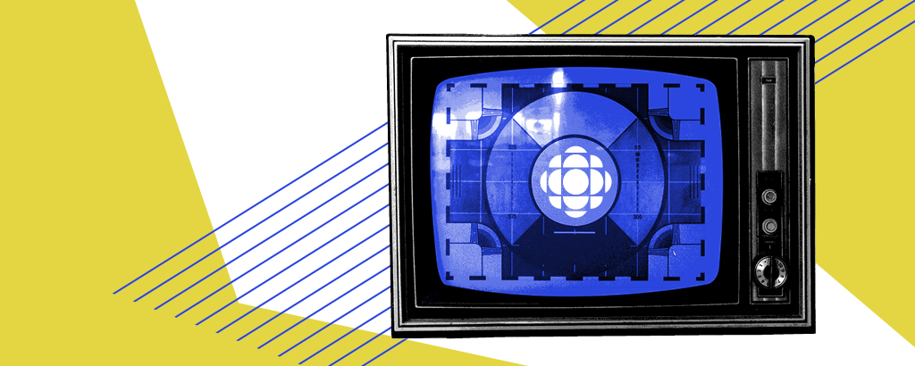 CBC logo and test screen on old TV
